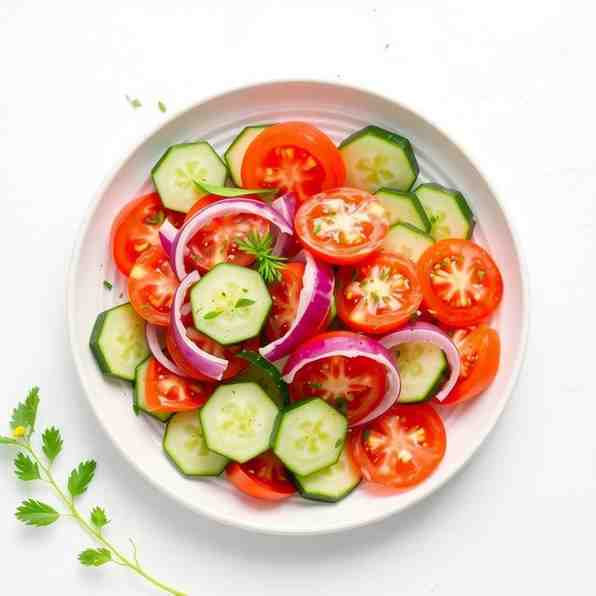 Easy Tomato Cucumber Red Onion Salad Recipe | Fresh & Simple